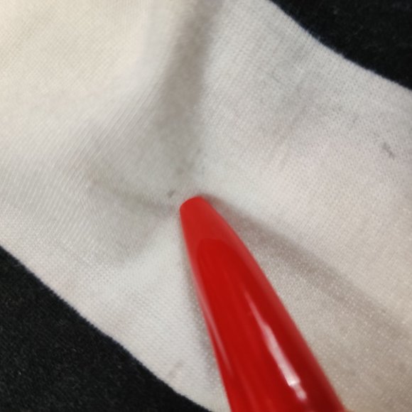 Ambiance Apparel womens maxi skirt off white black horizontal stripe preppy sz S - Picture 4 of 6